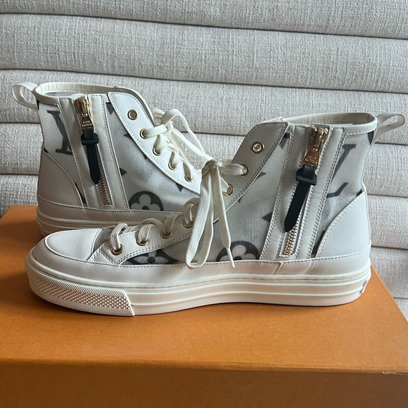 Authentic Women's Louis Vuitton Stellar high top sneakers Sz 39.5 (9.5) - Picture 7 of 9